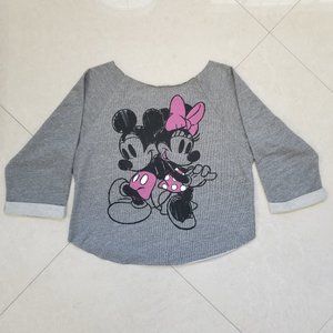 Disney Mickey and Minnie Sweater with Dot Cutouts